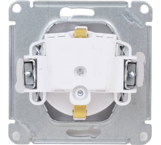 Механизм розетки Systeme Electric Atlasdesign лотос с заземлением, 16а, ATN001343