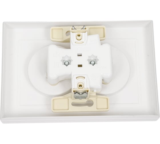 Двойная розетка в сборе Systeme Electric Atlasdesign лотос без заземления,16а, ATN001320