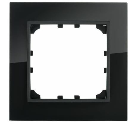 1-постовая рамка LK Studio из натурального темного стекла 864110-1