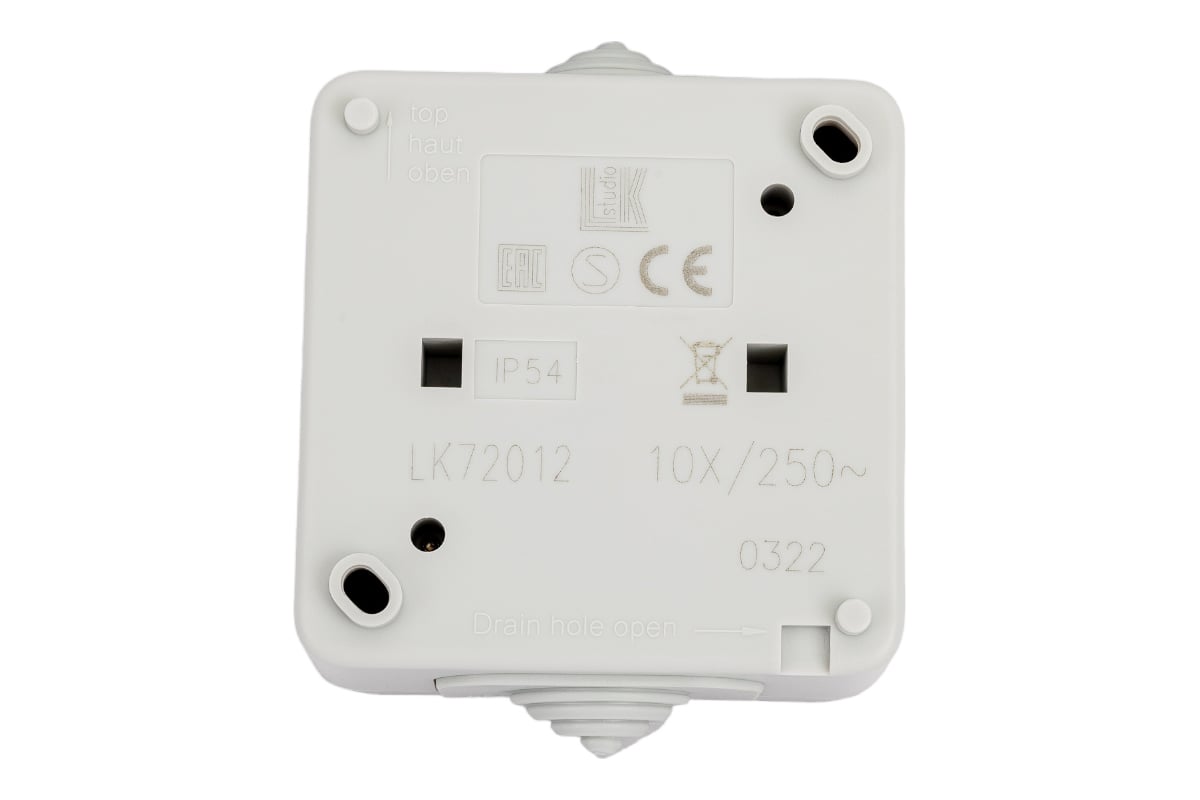 Одноклавишный переключатель LK Studio с 2-х мест, схема 6, IP54, 10А ...