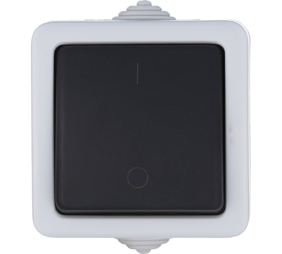 Одноклавишный переключатель LK Studio с 2-х мест, схема 6, IP54, 10А/250V, серый LK AQUA 80003