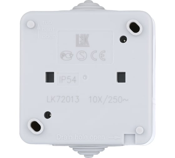 Одноклавишный переключатель LK Studio с 2-х мест, схема 6, IP54, 10А/250V, серый LK AQUA 80003