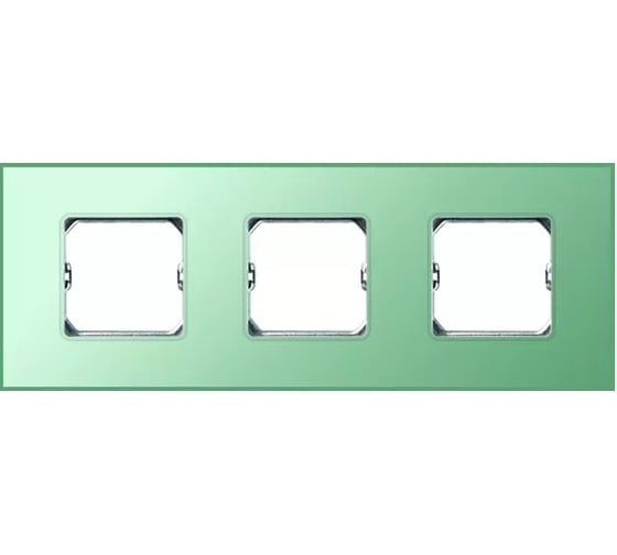 Декоративная рамка Simon 3 поста, +суппорт, S27 Neos, Матовый, изумрудный 27773-62