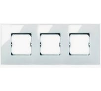 Декоративная рамка Simon 3 поста, +суппорт, S27 Neos, Матовый, белоснежный 27773-60
