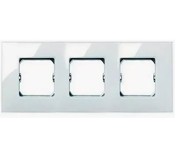 Декоративная рамка Simon 3 поста, +суппорт, S27 Neos, Матовый, белоснежный 27773-60 1