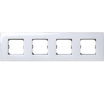 Декоративная рамка Simon 4 поста, +суппорт, S27 Neos, Глянец, белый 27774-30