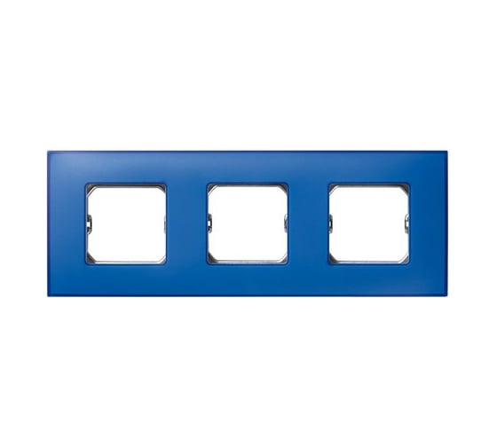 Декоративная рамка Simon 3 поста, +суппорт, S27 Neos, Матовый, васильковый 27773-67 1