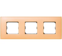 Декоративная рамка Simon 3 поста, +суппорт, S27 Neos, Матовый, оранжевый 27773-64
