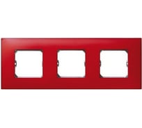Декоративная рамка Simon 3 поста, +суппорт, S27 Neos, Матовый, рубиновый 27773-66