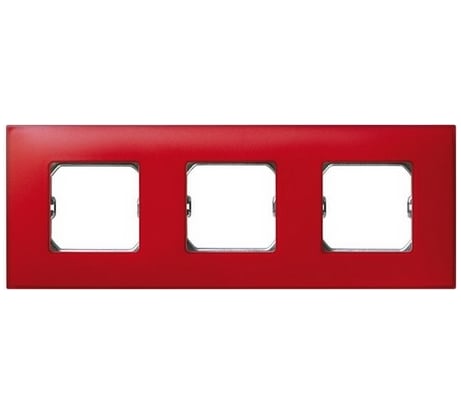 Декоративная рамка Simon 3 поста, +суппорт, S27 Neos, Матовый, рубиновый 27773-66
