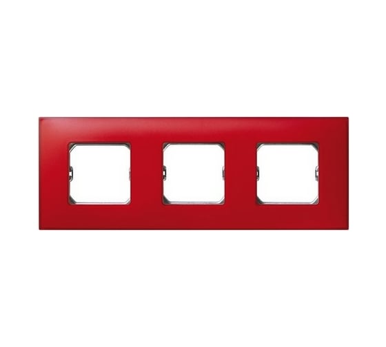 Декоративная рамка Simon 3 поста, +суппорт, S27 Neos, Матовый, рубиновый 27773-66