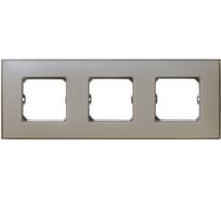 Декоративная рамка Simon 3 поста, +суппорт, S27 Neos, Матовый, серый 27773-65