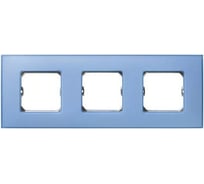 Декоративная рамка Simon 3 поста, +суппорт, S27 Neos, Матовый, бирюзовый 27773-63