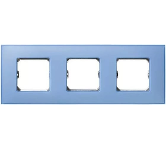 Декоративная рамка Simon 3 поста, +суппорт, S27 Neos, Матовый, бирюзовый 27773-63 1