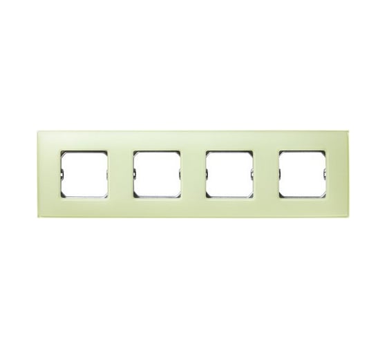 Декоративная рамка Simon 4 поста, +суппорт, S27 Neos, Матовый, лимонный 27774-61 1