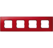 Декоративная рамка Simon 4 поста, +суппорт, S27 Neos, Матовый, рубиновый 27774-66