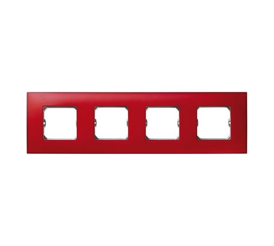 Декоративная рамка Simon 4 поста, +суппорт, S27 Neos, Матовый, рубиновый 27774-66 1