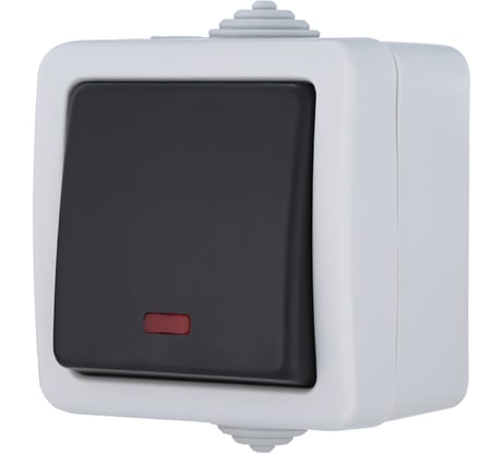 Одноклавишный переключатель LK Studio, схема 6L, с 2-х мест, с подсветкой, IP54, 10А/250V 80005