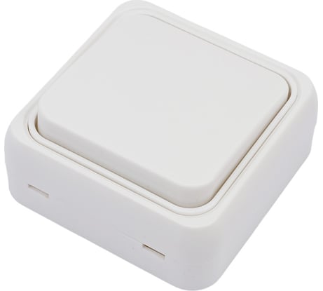 1-клавишный выключатель/переключатель LK Studio схема 1, открытой установки, белый 810104