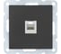 Компьютерная розетка LK Studio RJ-45, категория 5е, с накладкой, черный бархат 866108-1 2