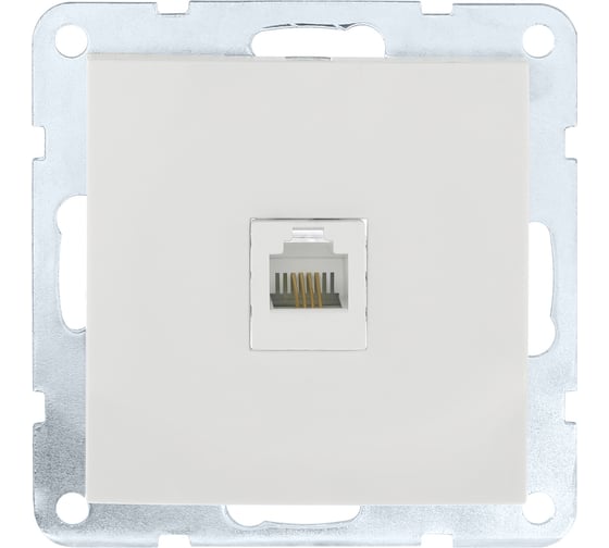 Компьютерная розетка LK Studio RJ-45, категория 5е, с накладкой, белый 866104-1