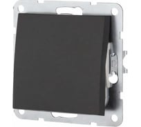 1-клавишный выключатель LK Studio, схема 1, 16 A, 250 B, черный бархат 860108-1