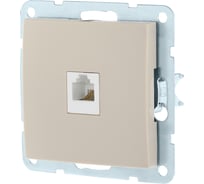 Компьютерная розетка LK Studio RJ-45, категория 5е, с накладкой, бежевый 866101-1
