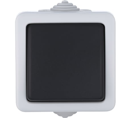 Одноклавишный 1-полюсный выключатель LK Studio схема1, IP54, 10А/250V, серый LK AQUA 80001