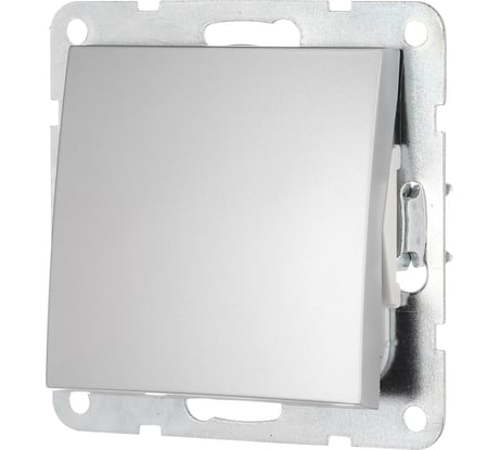 1-клавишный выключатель LK Studio схема 1, 16 A, 250 B, серебристый металлик 860103-1