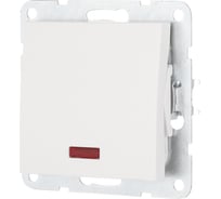 1-клавишный выключатель LK Studio c индикатором, схема 1L, 16 A, 250 B, белый 860204-1