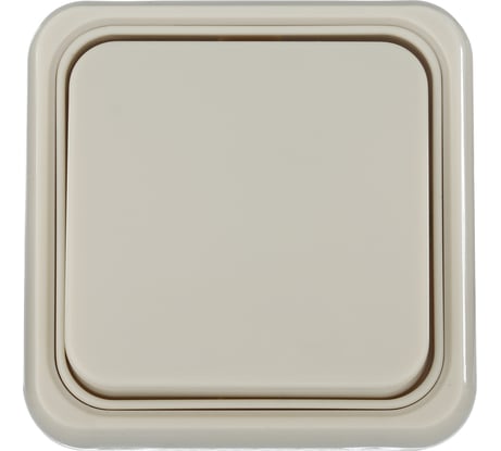 1-клавишный выключатель/переключатель LK Studio схема 1, открытой установки, бежевый 810101