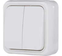 2-клавишный выключатель LK Studio схема 5, открытой установки, белый 811104