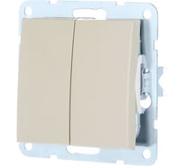 2-клавишный выключатель LK Studio схема 5, 16 A, 250 B, бежевый 861101-1