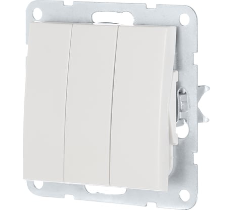 3-клавишный выключатель LK Studio схема 1+1+1 16 A, 250 B белый 862104-1