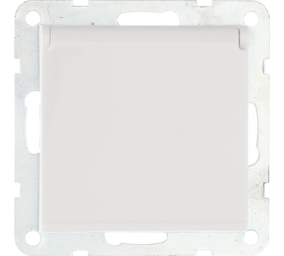 Розетка LK Studio с з/к, шторками и крышкой белый 863404-1