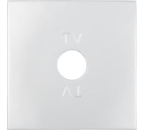 Накладка розетки TV LK Studio серебристый металлик 865103-1