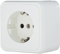 Розетка открытой установки LK Studio с з/к. со шторками белый 813204