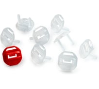 Заглушки для розеток от детей BEBEX цвет: прозрачный, 8 шт. + 1 S.SC1.2.8