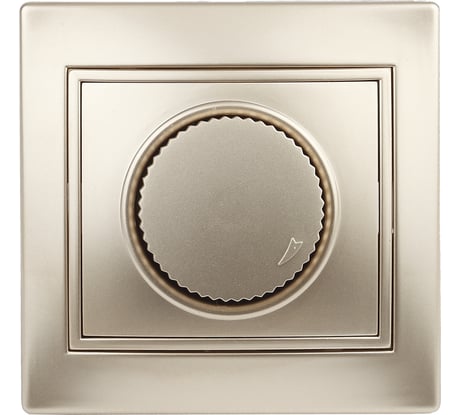 Поворотный светорегулятор Intro 140104 600Вт 230В, IP20, СУ, Plano, шампань Б0030091