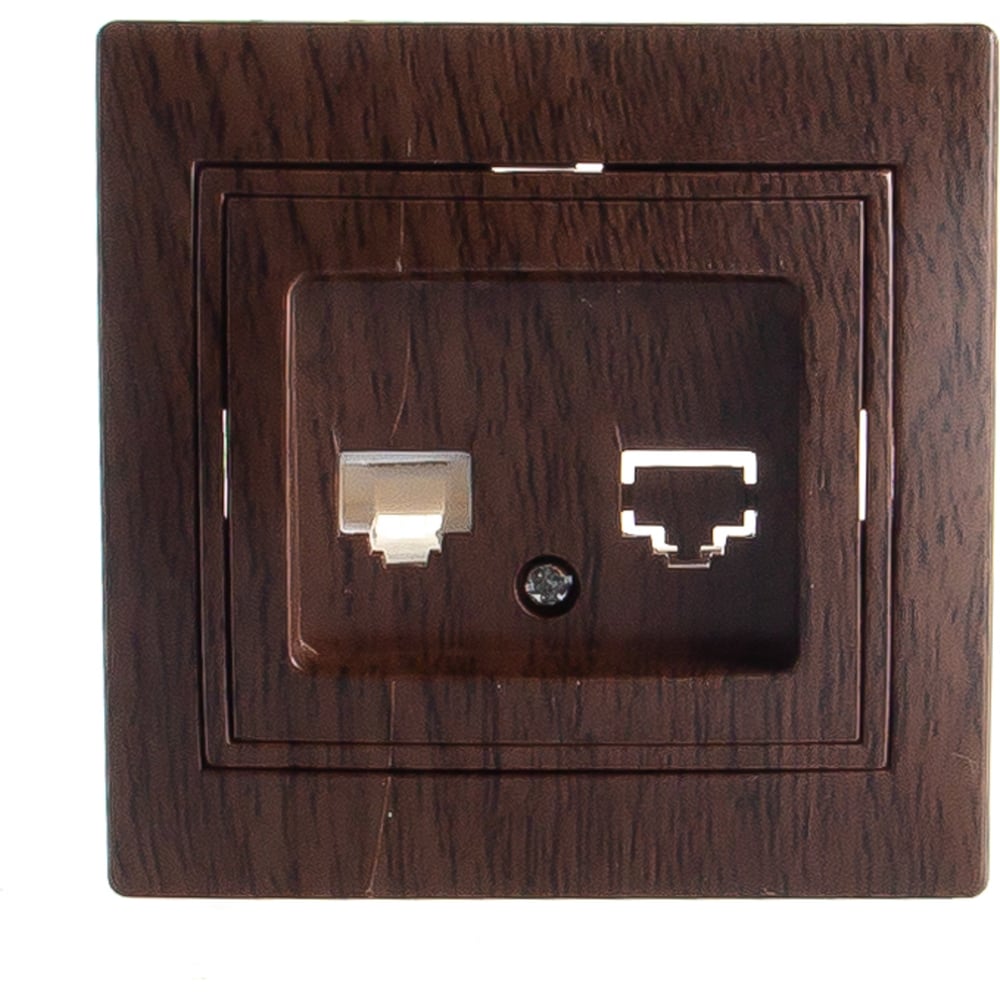 Информационная розетка Intro 130310 RJ45, IP20, СУ, Plano, венге ...