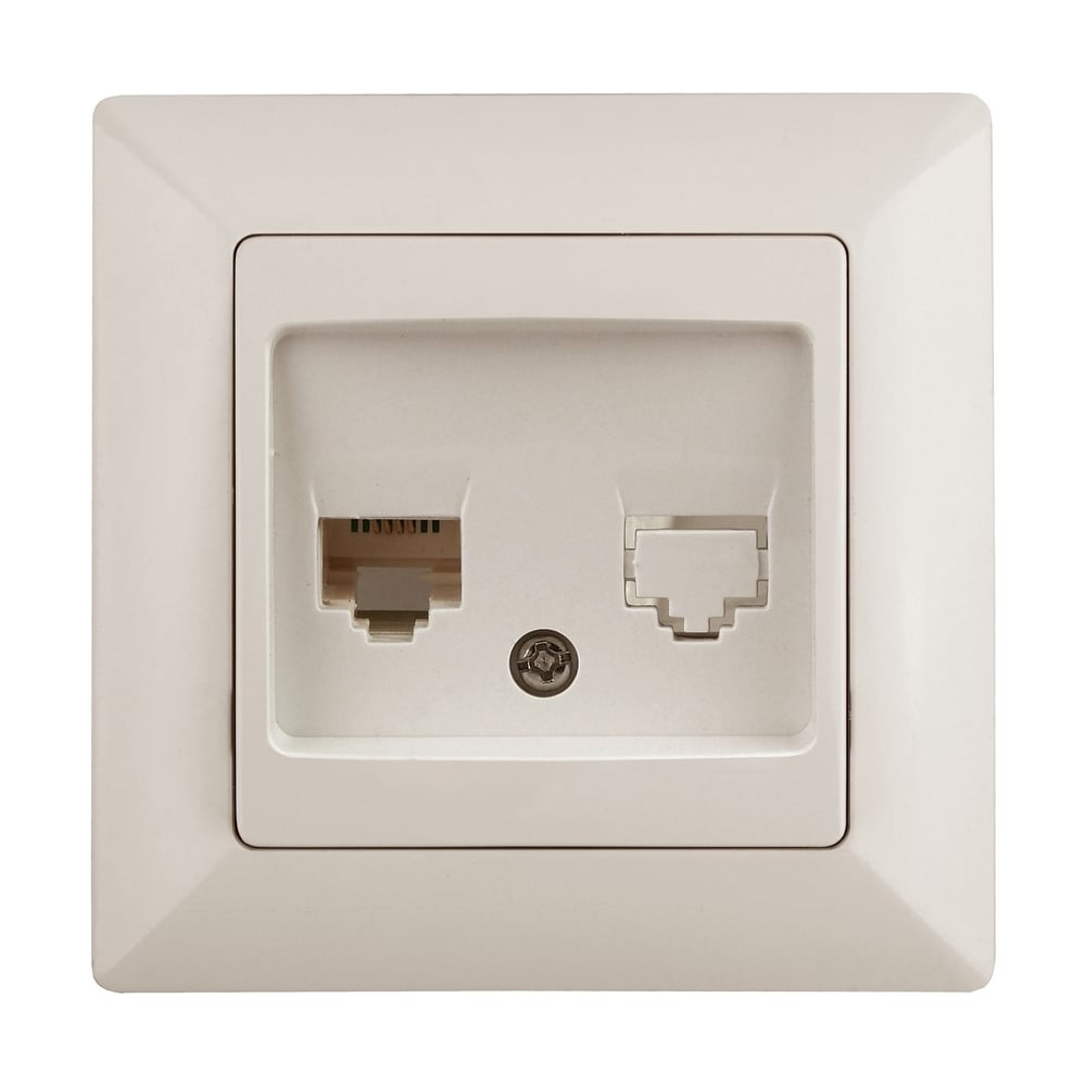 Информационная розетка Intro 430302 RJ45, СУ, Solo, слоновая кость ...