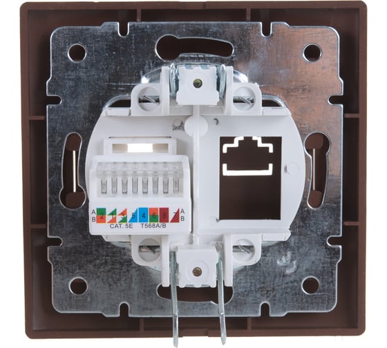 Информационная розетка Intro 1-303-05 RJ45, IP20, СУ, Plano, антрацит Б0044575
