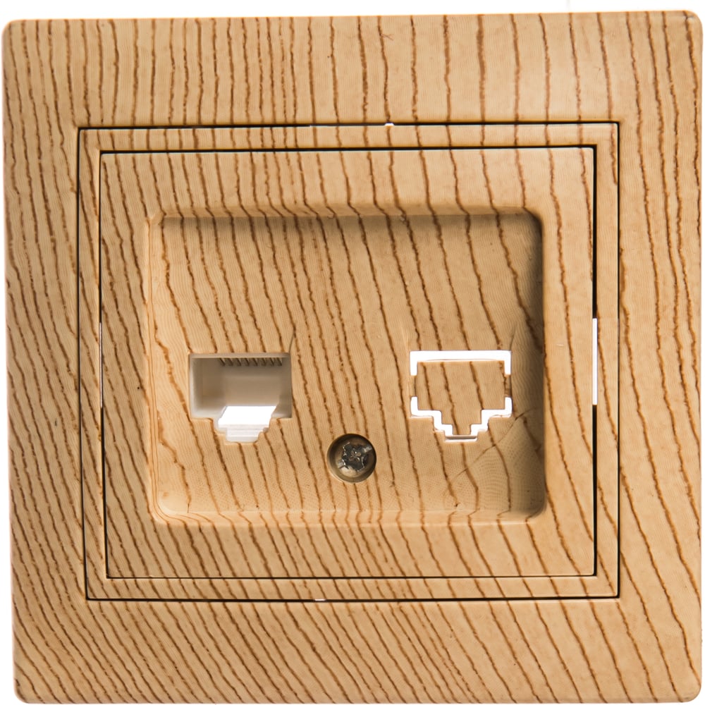 Информационная розетка Intro 1-303-11 RJ45, IP20, СУ, Plano, сосна ...