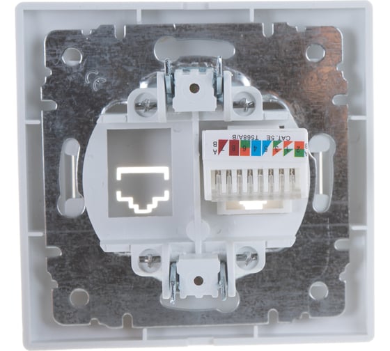 Информационная розетка Intro 1-303-01 RJ45, IP20, СУ, Plano, белый Б0027621