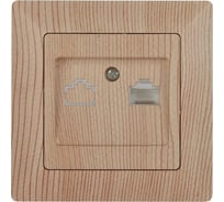 Информационная розетка Intro 430311 RJ45, СУ, Solo, сосна Б0043388