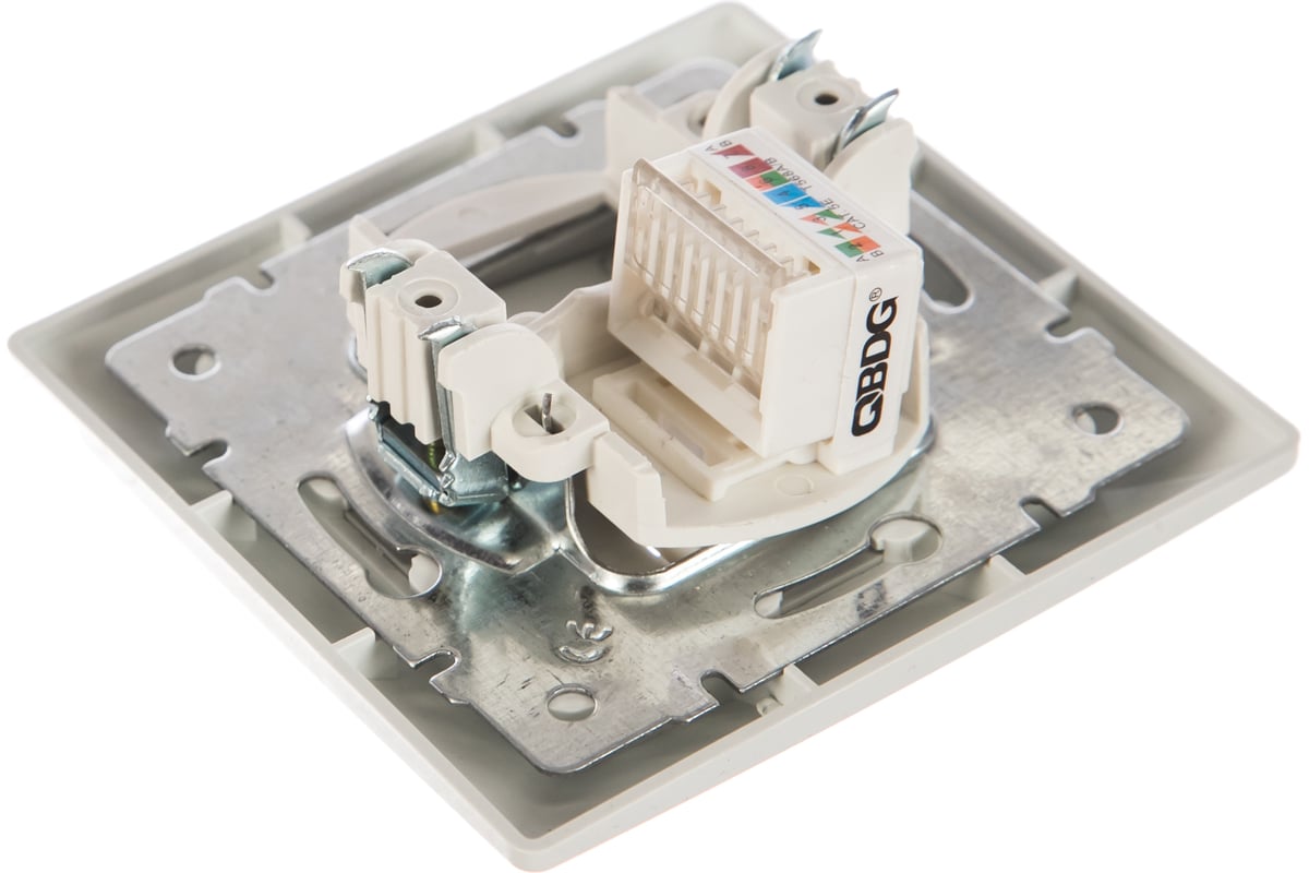 Информационная розетка Intro 430301 RJ45, СУ, Solo, белый Б0043382 ...