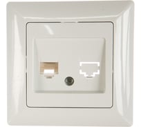Информационная розетка Intro 430301 RJ45, СУ, Solo, белый Б0043382