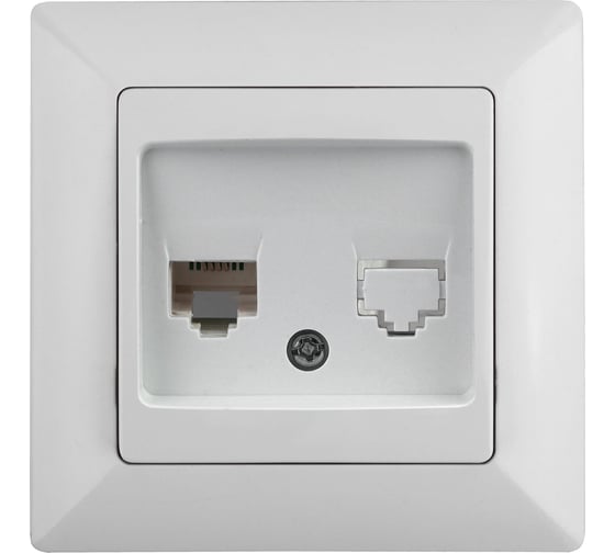 Информационная розетка Intro 430301 RJ45, СУ, Solo, белый Б0043382