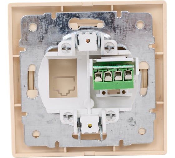 Розетка Intro Plano 1-302-02 телефонная RJ11, IP20, СУ, слоновая кость Б0027620