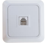 Телефонная розетка Intro 230201 RJ11, IP20, ОУ, Quadro, белый Б0027661